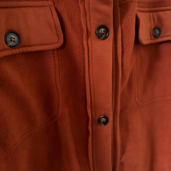 BiBi Rust Fleece Shacket Button Front Jacket - Size L - Picture 7 of 9